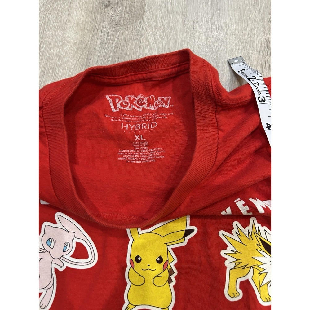Pokémon T-shirt, Red W/Graphics. Choose Your Pokémon, Men's Size XL - Picture 3 of 9